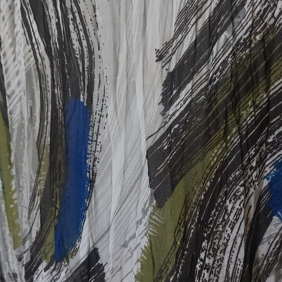 Lane Bryant Plus Size Sheer Blue Green Lightweight Cover Up Work Wear Blouse - Picture 9 of 11